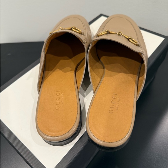 Gucci Princetown Mules Sz 37.5 in Mud Taupe Leather - EUC - Picture 4 of 6